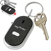 Whistle key fob with led light up key finder
