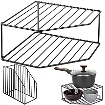 Kitchen corner standing metal shelf two-tier bathroom shelf