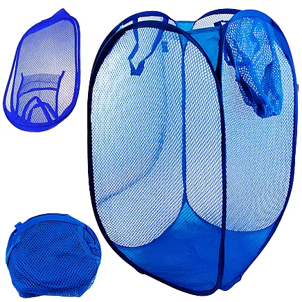 Saliekams Organizators, Grozs, Soma rotaļlietu, apģērbu glabāšanai, Zils (67x38x38 cm)