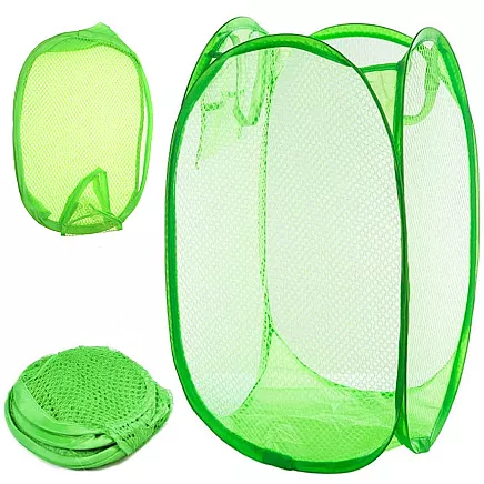 Saliekams Organizators, Grozs, Soma rotaļlietu, apģērbu glabāšanai, Zaļš (67x38x38 cm)...