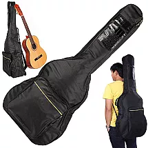 Klasiskās akustiskās ģitāras pārnēsāšanas soma ar kabatām un regulējamām siksnām,...