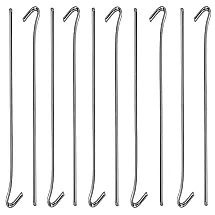 Teltu stiprinājuma mietiņi, tērauds, 31cm, 10 gab., sudrabs