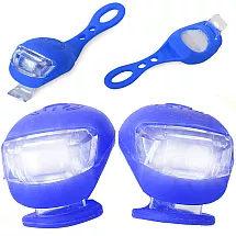 Velosipēda silikona ūdensizturīgas LED priekšējās gaismas 2gab