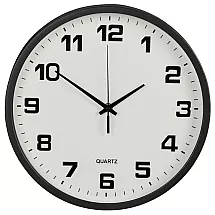WALL CLOCK 25CM BLACK (30) GAB_A