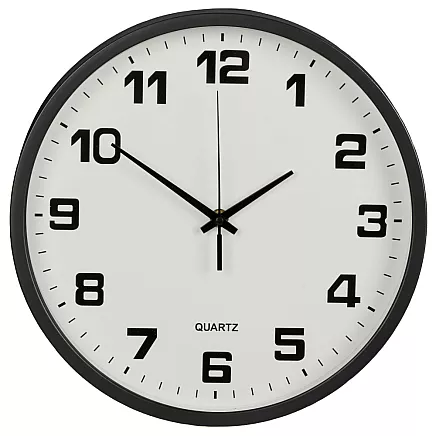 WALL CLOCK 25CM BLACK (30) GAB_A