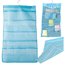 Piekaramais organizators apakšveļai skapim, abpusējs, 22 kabatas, zils