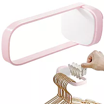 Salokāms sienas organizators drēbju pakaramajiem, rozā