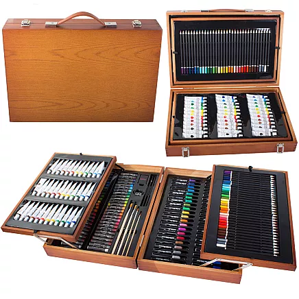 Art set painting case wood 174