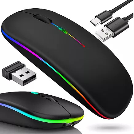 Plāns 2.4 GHz Bluetooth optiskā pele priekš PC un klēpjdatoriem