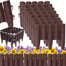 Dārza nožogojums 215cm plastmasa 8 elementi