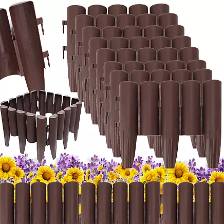 Dārza nožogojums 215cm plastmasa 8 elementi