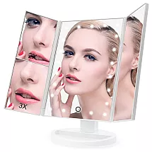 Led illuminated magnification cosmetic mirror