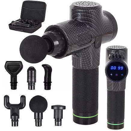 Masāžas Ierīce Pistole Muskuļu Masažieris ar 6 Uzgaļiem / Bezvadu Masieris ar Displeju,...