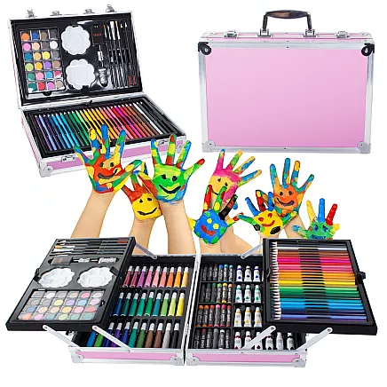 Artists set for painting in case 145 pcs