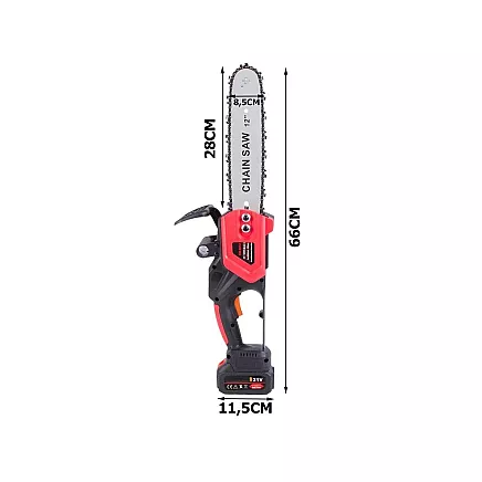 Chain saw battery-powered 1200w 2x acu