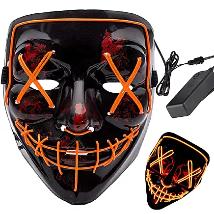 Luminous led mask halloween party purge