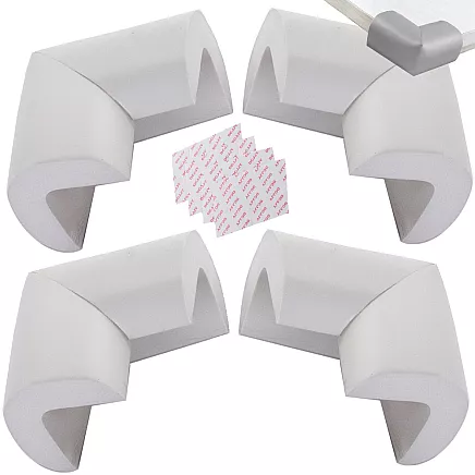 Furniture corner guards for furniture corners grey stickers x4