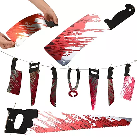 Helovīna Virtene 2M Naži Šķēpmeistara Rīki Asiņaini Rotājumi