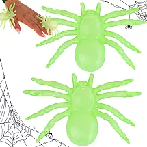 Helovīna Zirneklis 2 Gab. Lieli Dekorācijas Spokaini Zirnekļi 11Cm Fluorescējoši