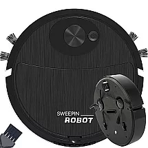 Automātiskais bezvadu robots putekļsūcējs, melns