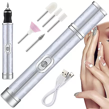 Nail milling machine manicure pedicure cutters set usb rechargeable battery