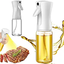 Eļļas un etiķa smidzinātājs stikla pudelē, 200 ml, balts