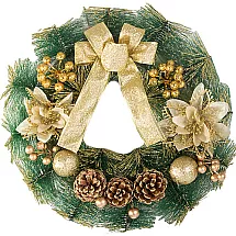 Ziemassvētku Adventes Durvju Vainags, 40 cm