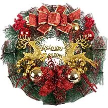 Ziemassvētku Adventes Durvju Vainags, 30 cm