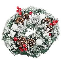 Ziemassvētku Adventes Durvju Vainags, 20 cm