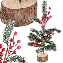 Dekoratīva Ziemassvētku galda eglīte, svētku dekors galdam un birojam