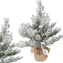 Apsnigusi mākslīgā eglīte 45cm, kupla galda Ziemassvētku dekorācija