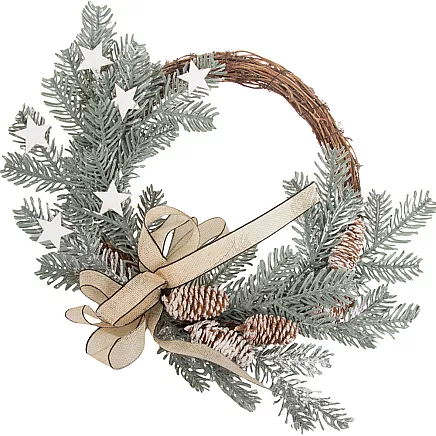 Ziemassvētku Adventes Durvju Vainags, 30 cm