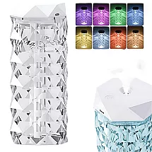 Gaisa mitrinātājs ar aromātu difuzoru, RGB apgaismojums, USB, kristāls, balts
