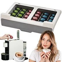Piekaramais nespresso kafijas kapsulu organizators 30 izvelkamais augšā
