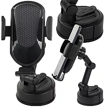 Universāls auto telefona turētājs ar piesūcekni stiklam un panelim