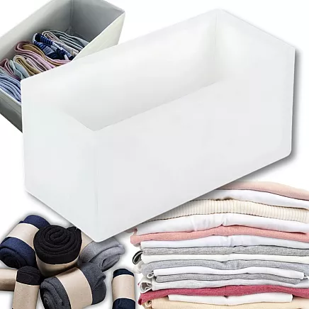 Bra organiser underwear socks clothes drawer wardrobe white