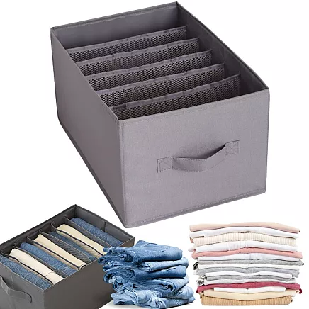 Clothes organiser underwear trousers drawer wardrobe socks grey