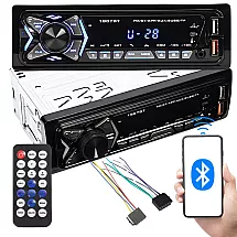 Car radio bluetooth usb aux sd 1-din speakerphone remote control