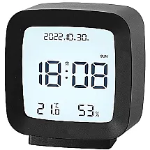 Modinātājs ar datumu un temperatūru snaudas funkciju LCD gaisa mitrums