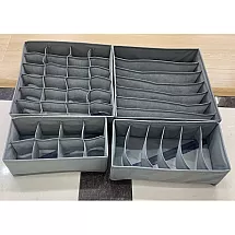 Apakšveļas organizētājs skapja atvilktnēm, 4 gab. komplekts