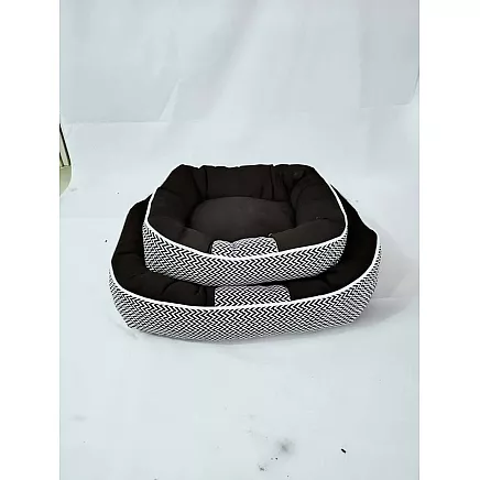 Dog bed soft comfortable fluffy plush bed with cushion