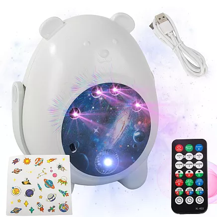 Projector bear night light led laser projector universal remote control