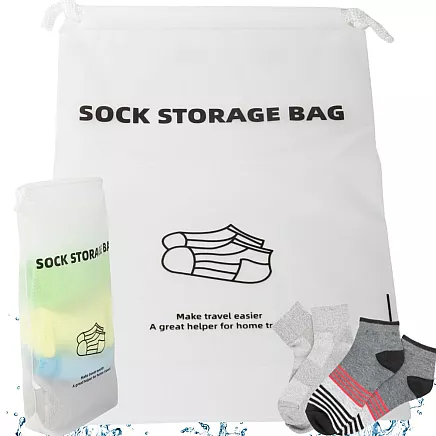 Ceļojumu zeķu soma – ūdensizturīgs organizators, puscaurspīdīgs