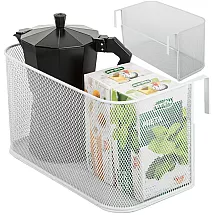 Basket metal rail-mounted organiser hanging basket kitchen shelf