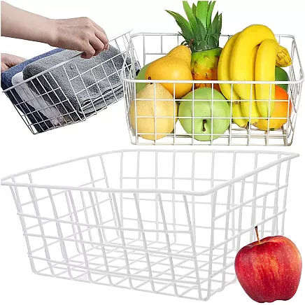 Loft metal wire basket loft metal organiser for kitchen for fruit white large
