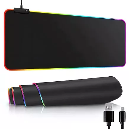 Gaming pad illuminated rgb xl 80x30 under mouse keyboard usb