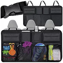 Car seat backrest organiser with pockets