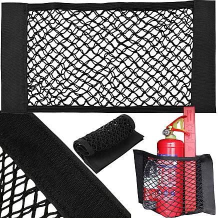 Car boot net sturdy with velcro to car seat sturdy pocket 50x25cm