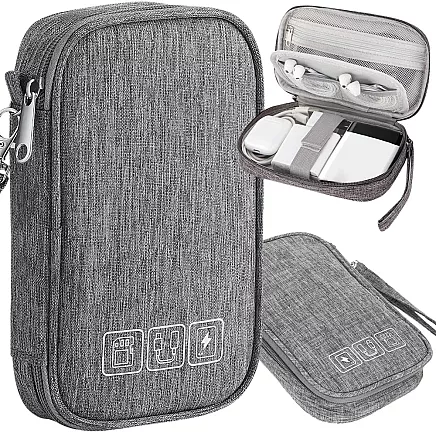 Travel organiser for suitcase bag pouch cable case