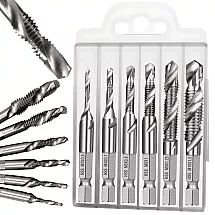 HSS urbju-vītņgriežu komplekts M3-M10 ar HEX kātu 6 gab.